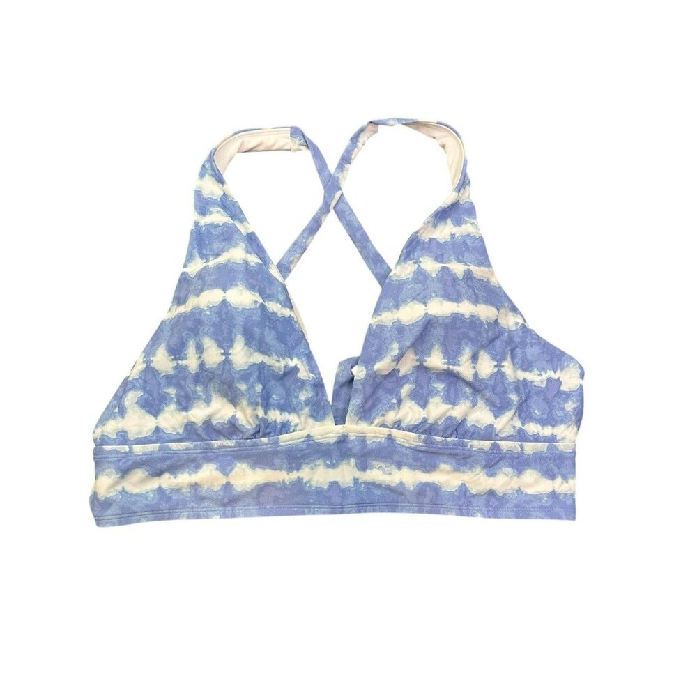 Freshwater Bathing Suit Top Periwinkle Tide Tunnel Back Long Line Size 2XL